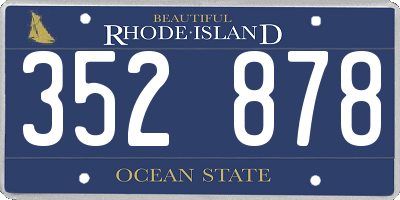 RI license plate 352878