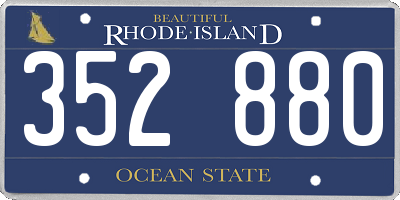RI license plate 352880