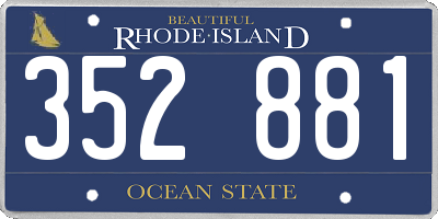 RI license plate 352881