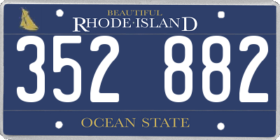 RI license plate 352882