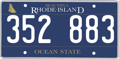 RI license plate 352883