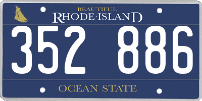 RI license plate 352886