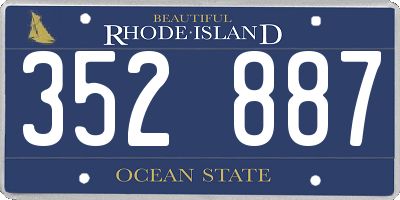 RI license plate 352887