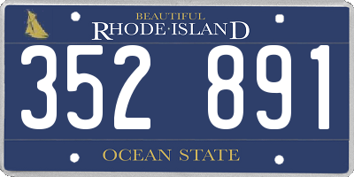 RI license plate 352891