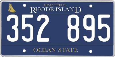 RI license plate 352895
