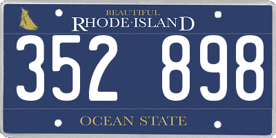 RI license plate 352898