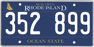 RI license plate 352899