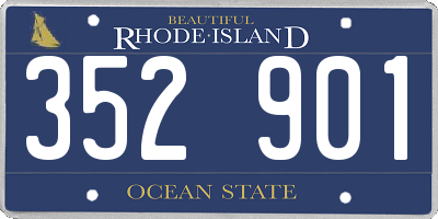 RI license plate 352901