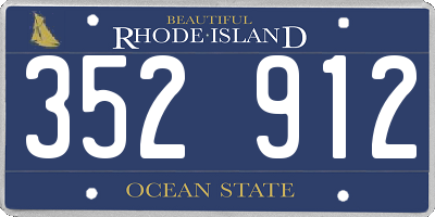 RI license plate 352912