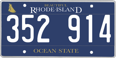 RI license plate 352914