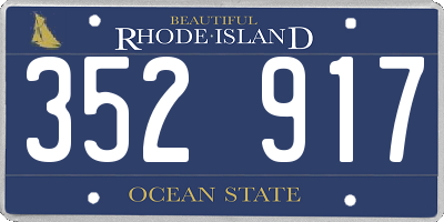 RI license plate 352917