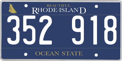 RI license plate 352918
