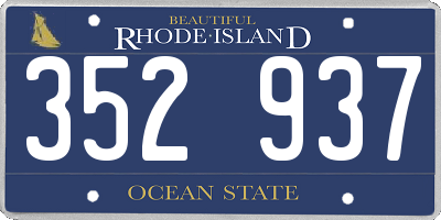 RI license plate 352937