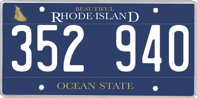 RI license plate 352940