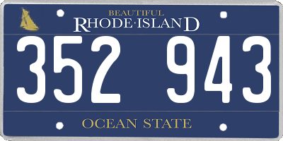 RI license plate 352943