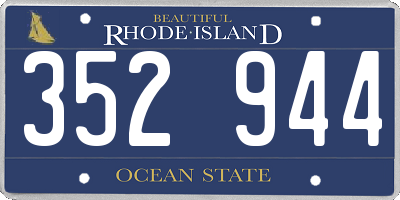 RI license plate 352944