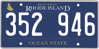 RI license plate 352946