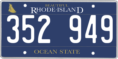 RI license plate 352949