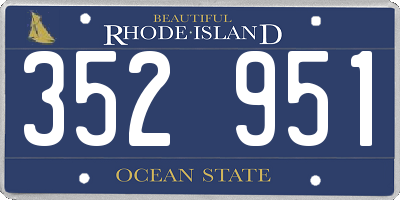 RI license plate 352951