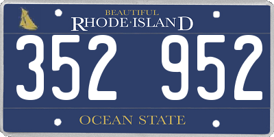 RI license plate 352952