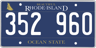 RI license plate 352960