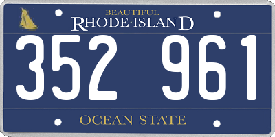 RI license plate 352961
