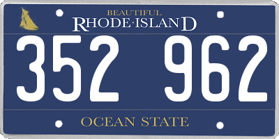 RI license plate 352962