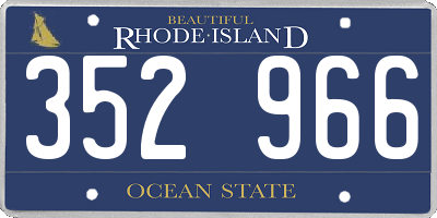 RI license plate 352966
