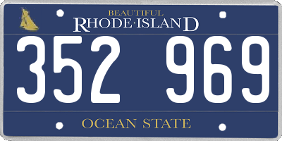 RI license plate 352969