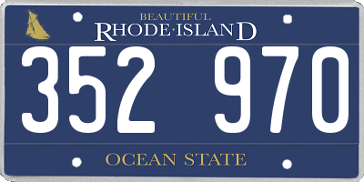 RI license plate 352970