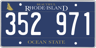 RI license plate 352971
