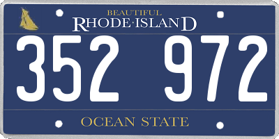 RI license plate 352972