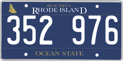 RI license plate 352976