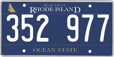 RI license plate 352977