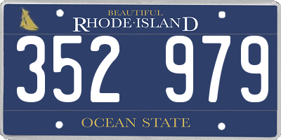 RI license plate 352979