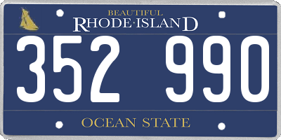 RI license plate 352990