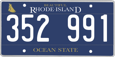 RI license plate 352991