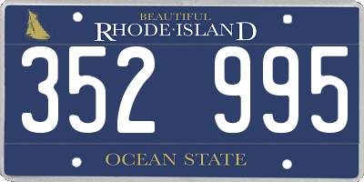 RI license plate 352995