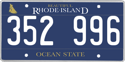 RI license plate 352996