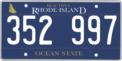 RI license plate 352997