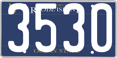 RI license plate 3530