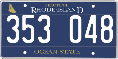 RI license plate 353048