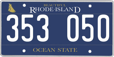 RI license plate 353050