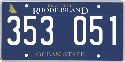 RI license plate 353051