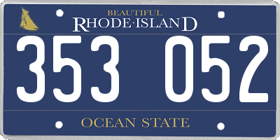 RI license plate 353052