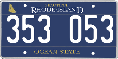 RI license plate 353053