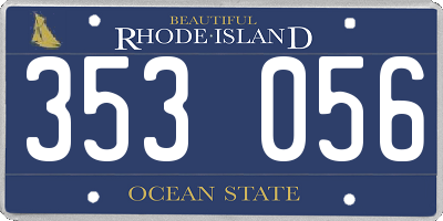 RI license plate 353056