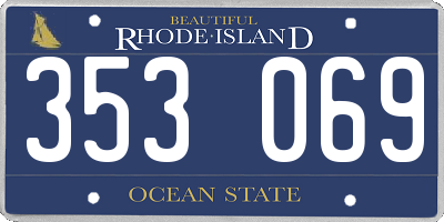 RI license plate 353069
