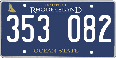 RI license plate 353082