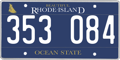 RI license plate 353084